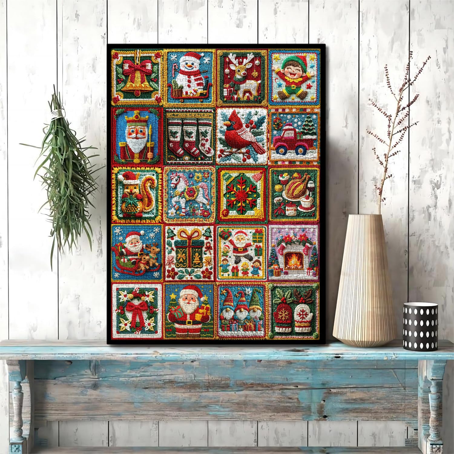 Christmas Fabric Collection Jigsaw Puzzle 1000 Pieces