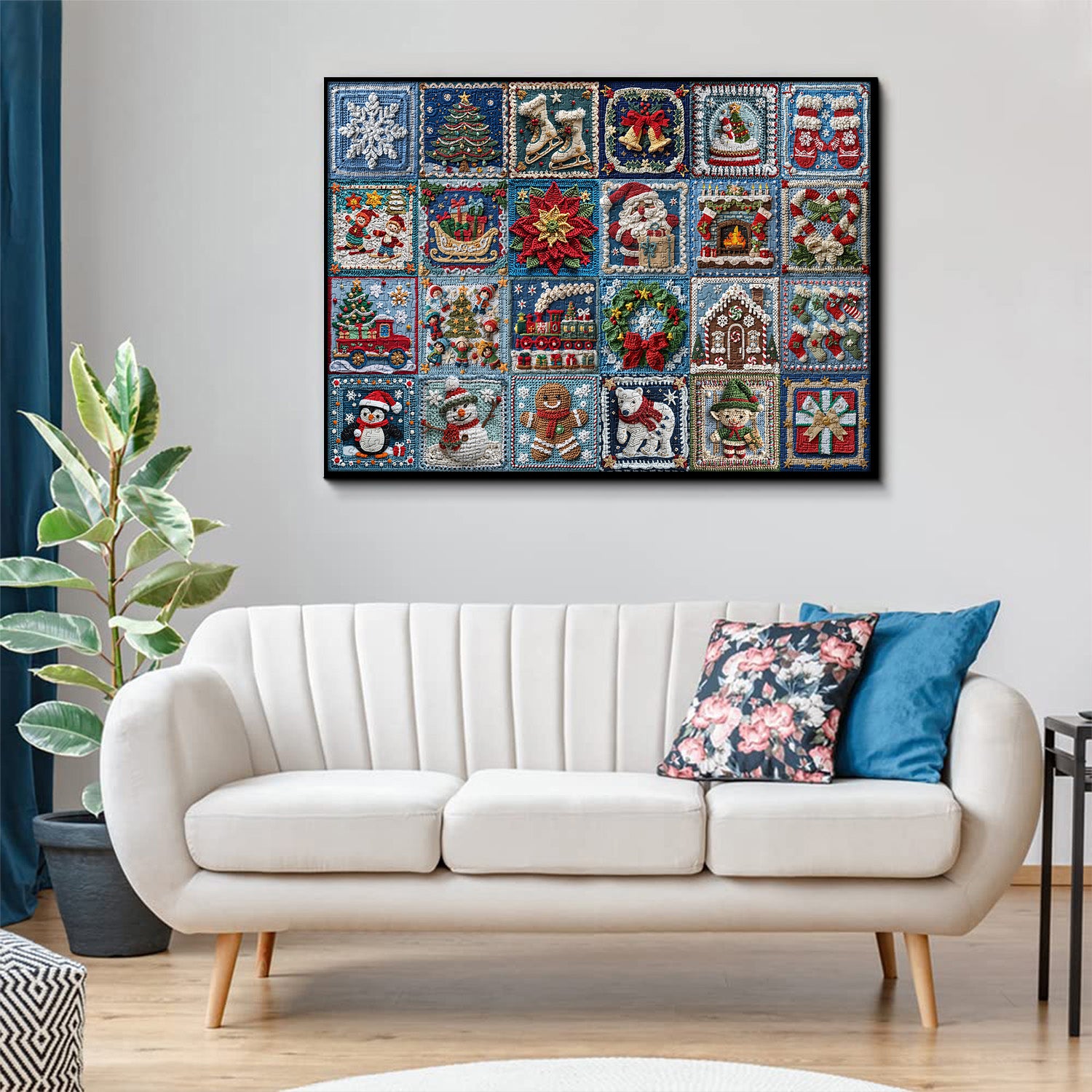 Blue Christmas Wonderland Jigsaw Puzzle 1000 Pieces
