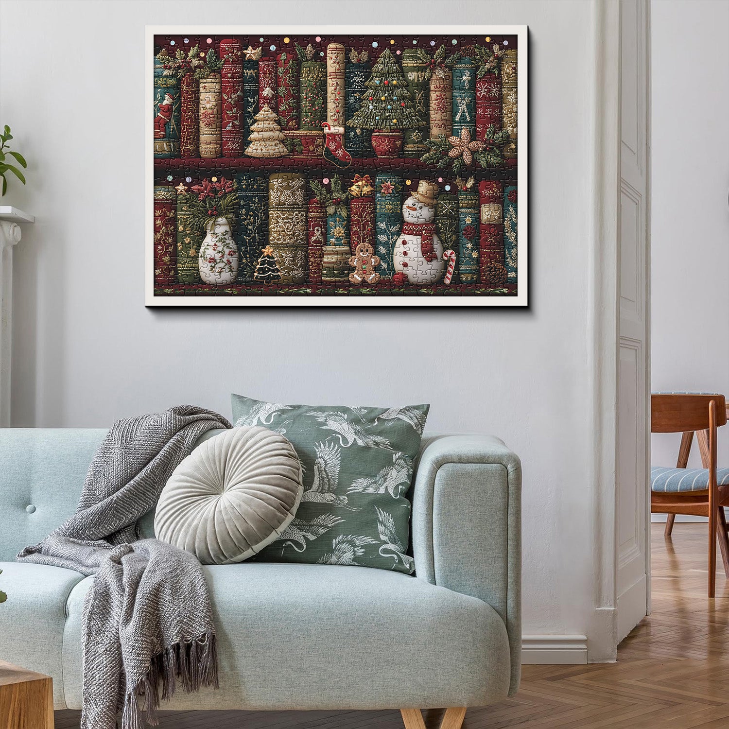 Christmas Embroidery Shelf Jigsaw Puzzle 500 Pieces