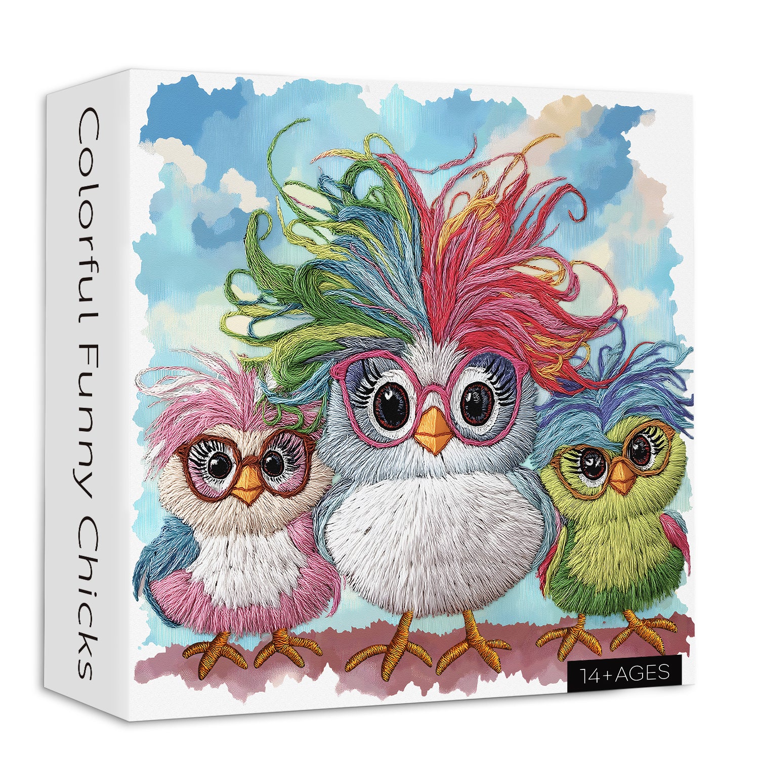Colorful Funny Chicks Jigsaw Puzzle 1000 Pieces