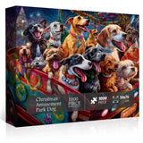 BBOLDIN® Weihnachten Vergnügungspark Hund Jigsaw Puzzle 1000 Stücke