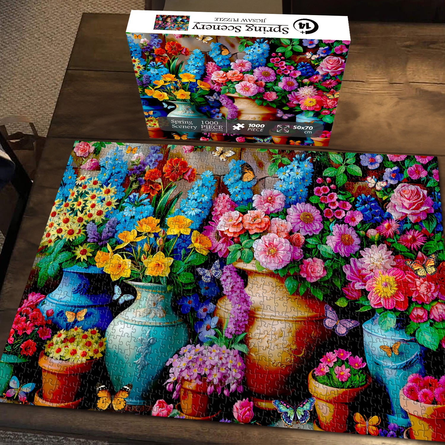 Frühlingslandschaftssäge Puzzle 1000 Stücke