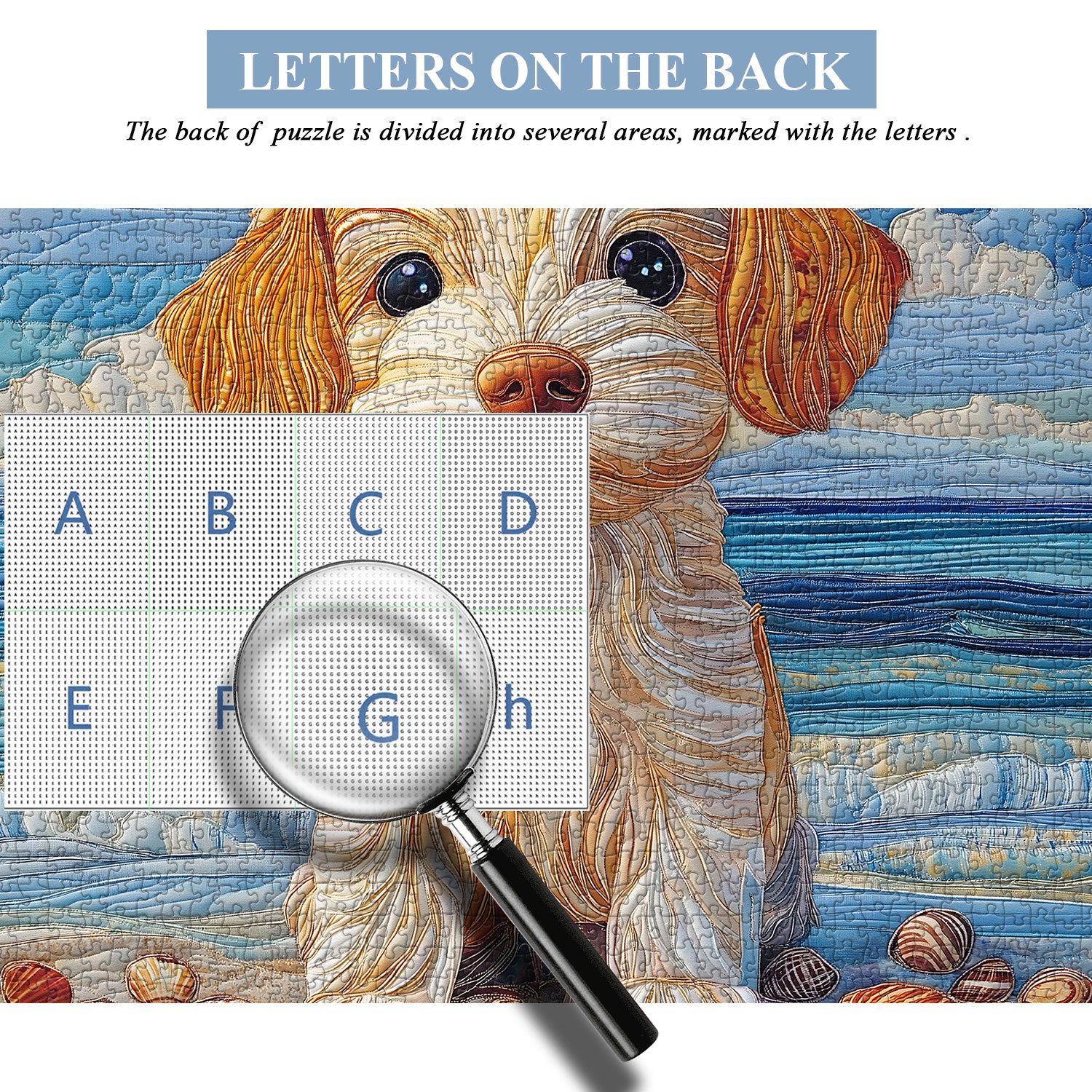 Fabric Puppy Jigsaw Puzzle 1000 Pieces