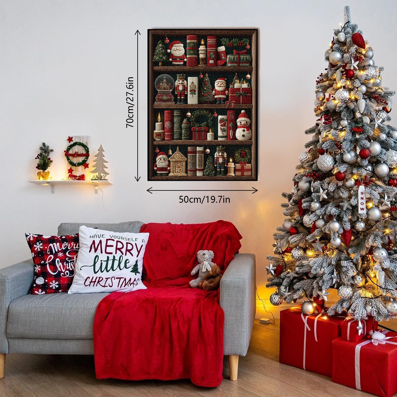 Christmas Bookshelf Jigsaw Puzzle 1000 Pieces