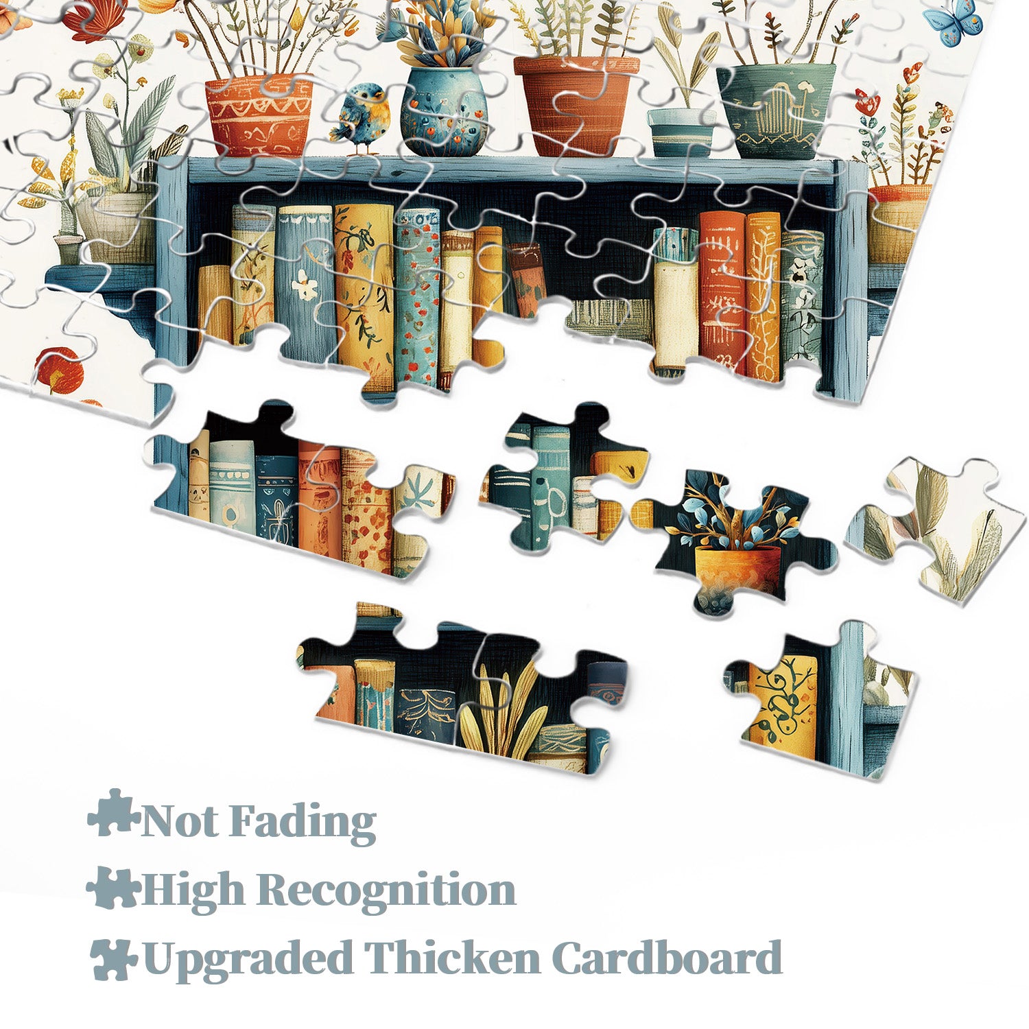 Floral Whisper Bookshelf Jigsaw Puzzle 1000 Pieces