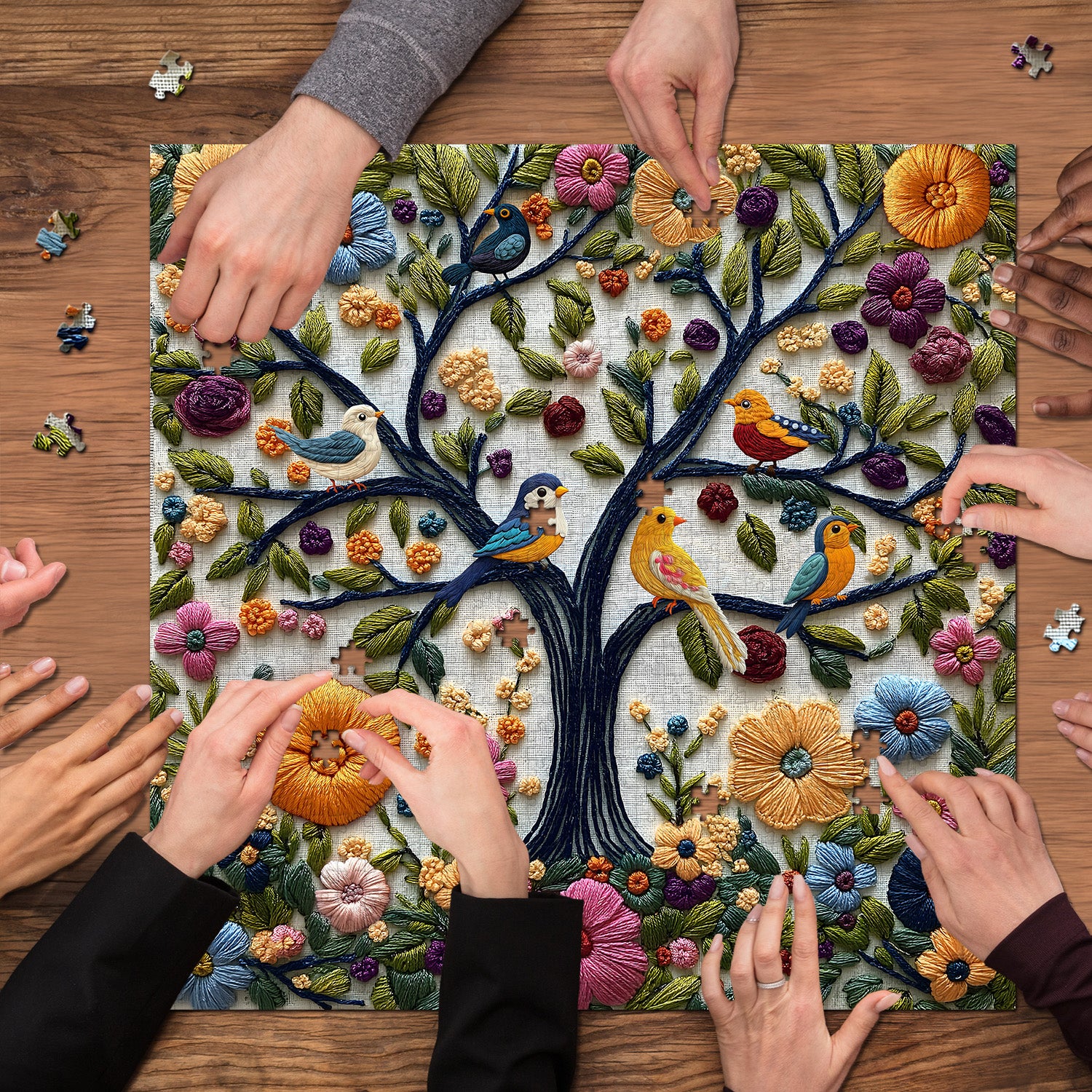Petal Birds Jigsaw Puzzle 1000 Pieces