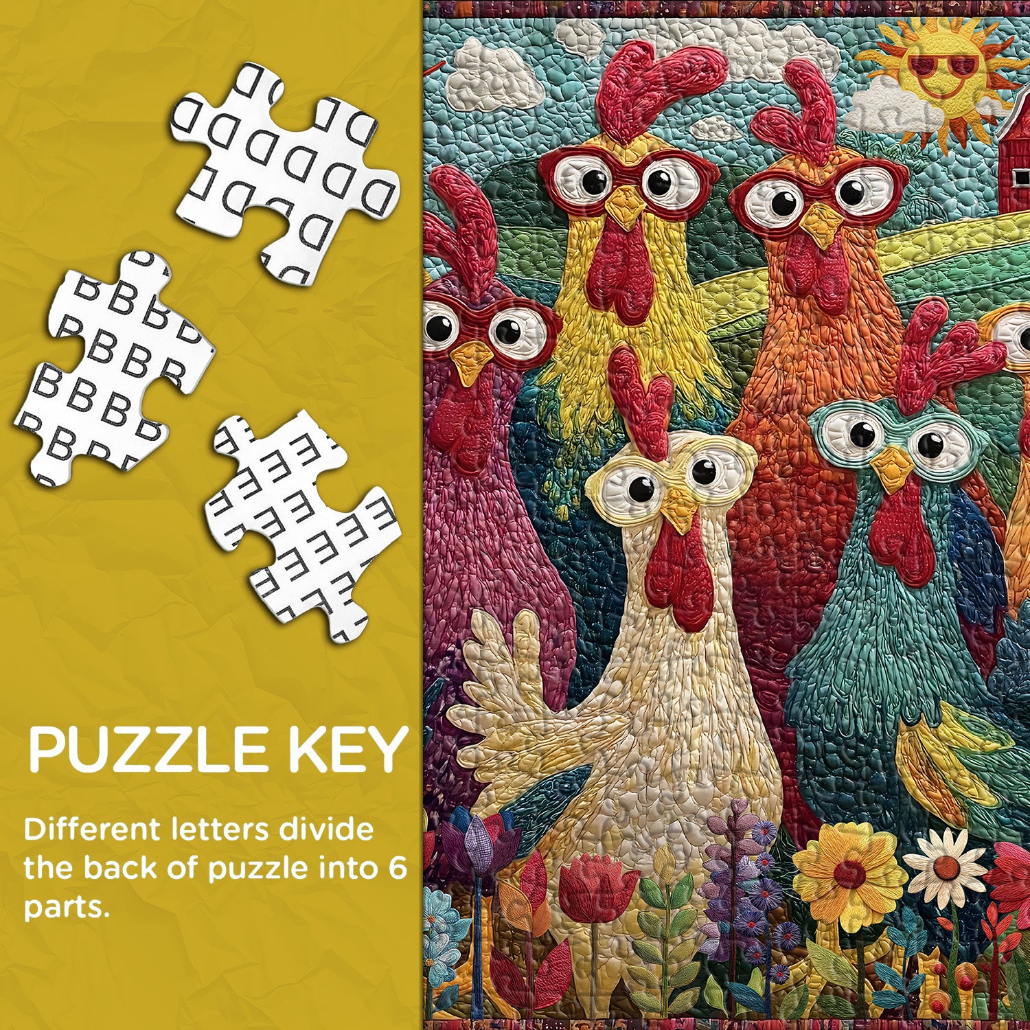 Funny Chicken Jigsaw Puzzle 1000 Pieces