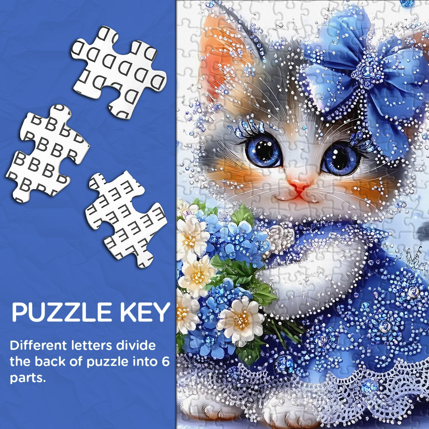 The Sapphire Kitten Jigsaw Puzzle 1000 Pieces
