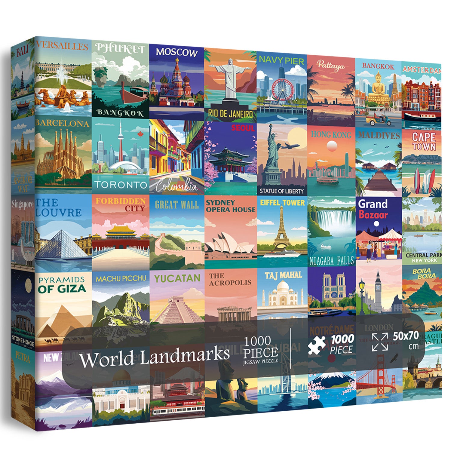 BBOLDIN® World Sehensmarke Reiseverkehrswege 1000 Stücke