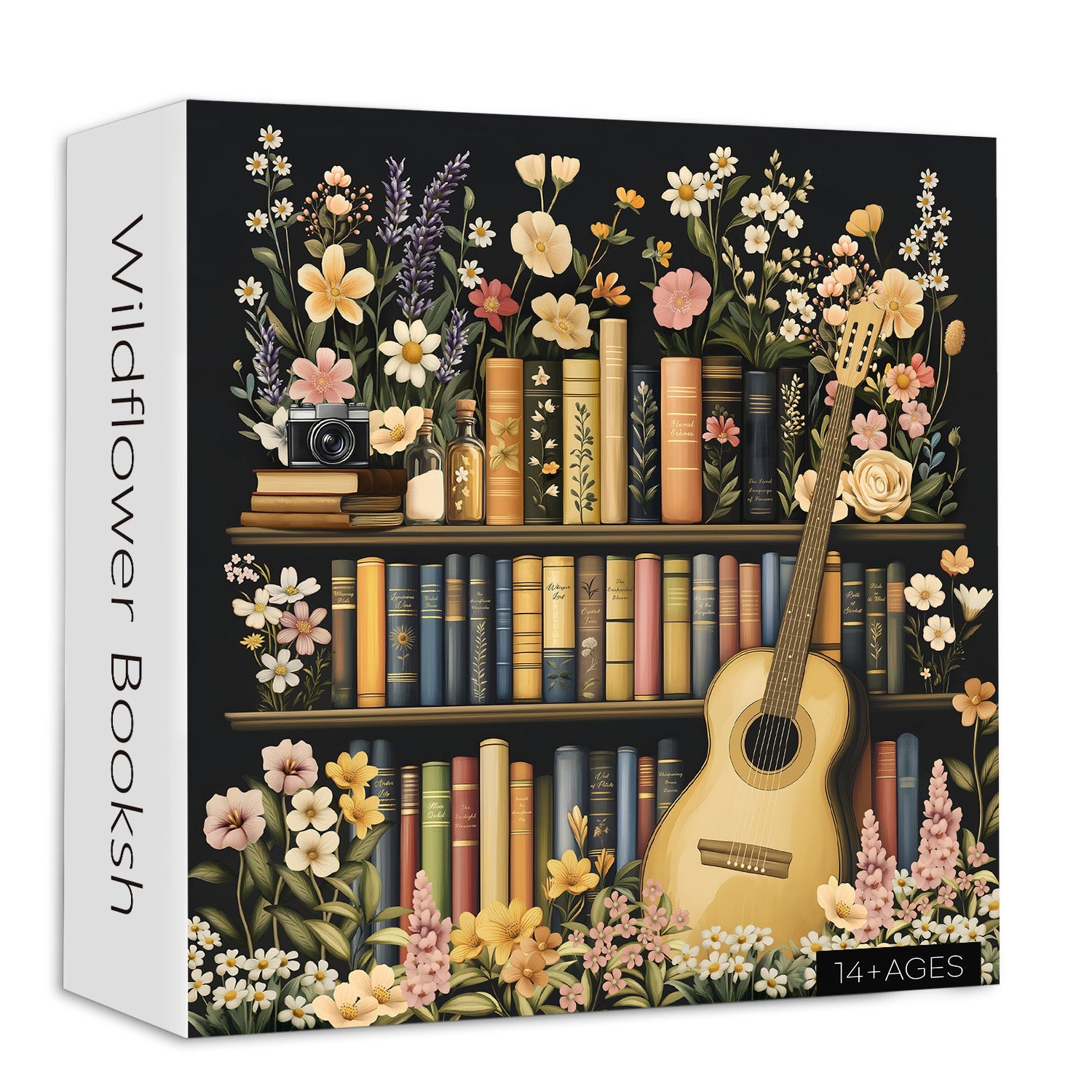 Wildblumen -Bücherregal -Puzzle 1000 Stücke