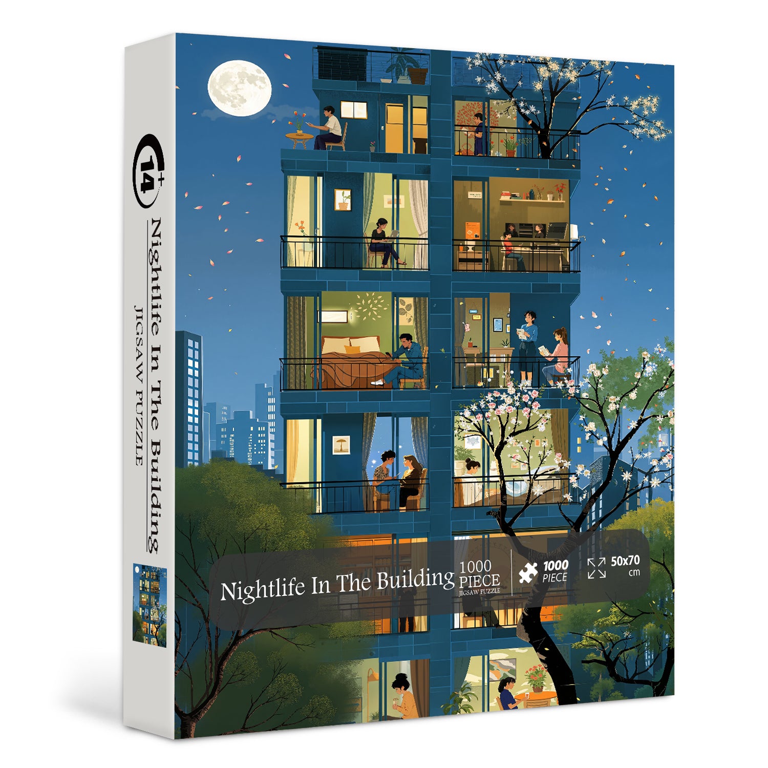 Nightlife In The Building Jigsaw Puzzle 1000 Pieces