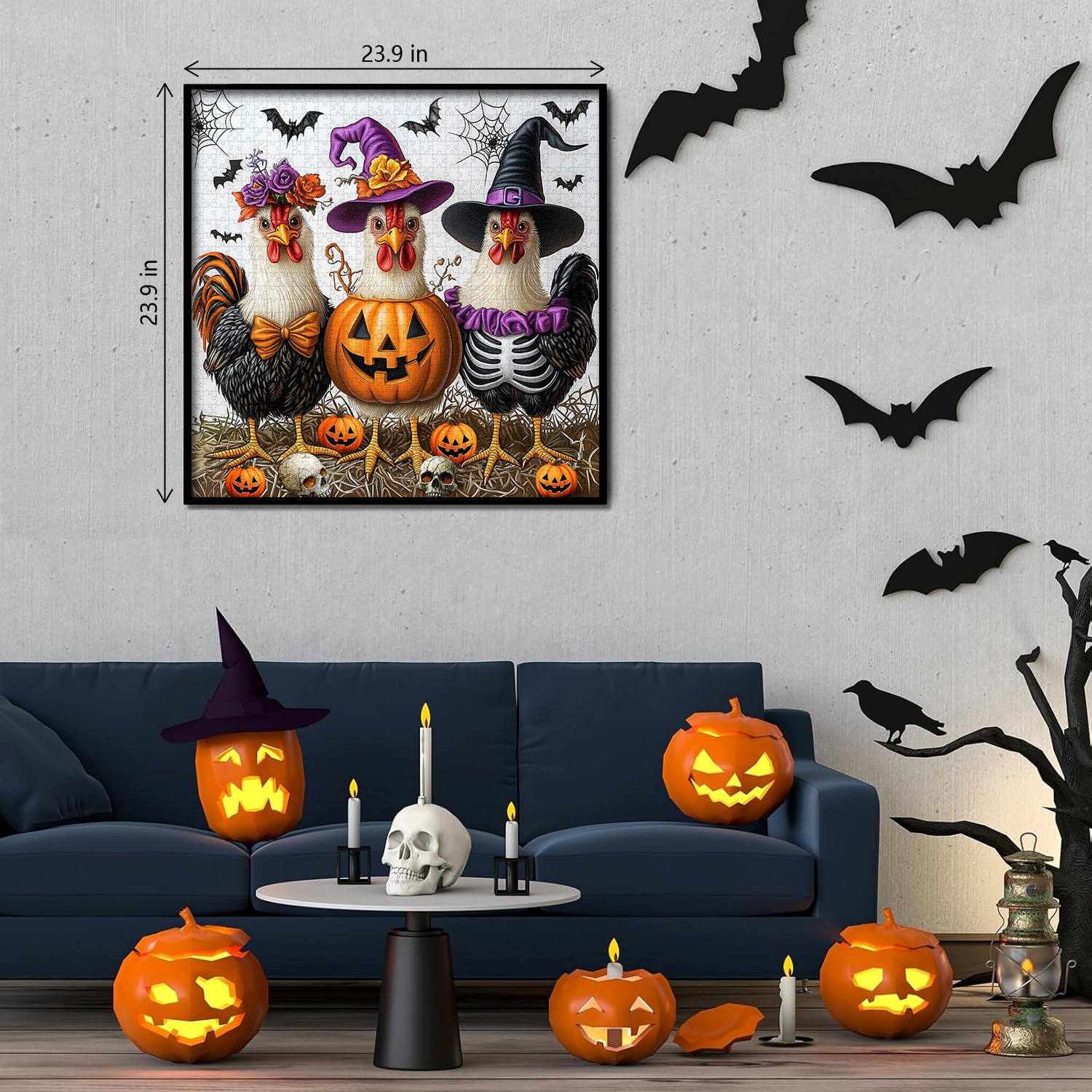 Halloween Trickster Chickens Jigsaw Puzzle 1000 Pieces