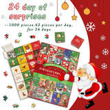 Vintage Christmas Tree Snowman Jigsaw Puzzle 1000 Pieces