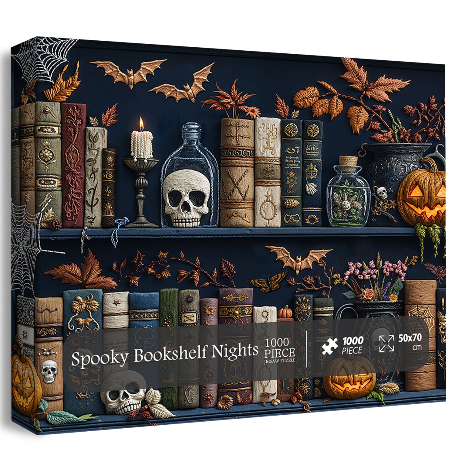 Spooky Bookshelf Nights Jigsaw Puzzle 1000 Pieces