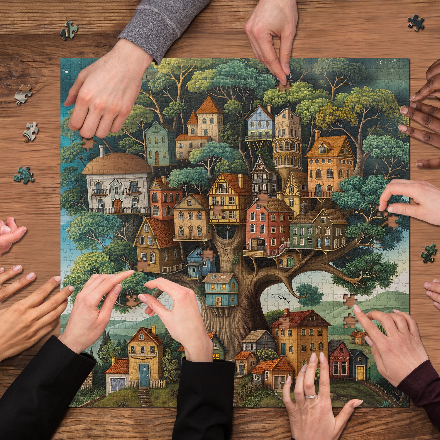 Fantasy Tree House Jigsaw Puzzle 1000 Pieces
