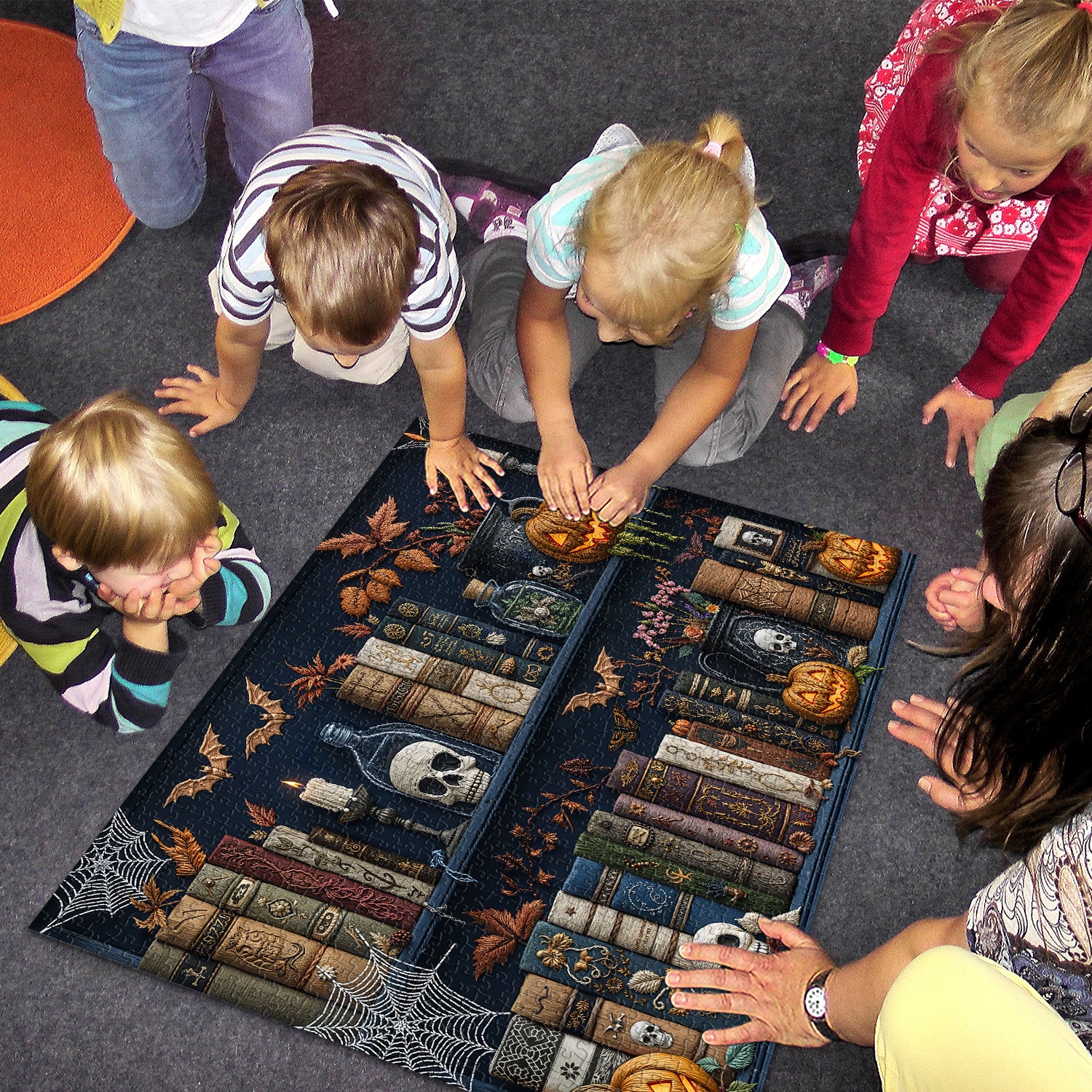 Spooky Bookshelf Nights Jigsaw Puzzle 1000 Pieces