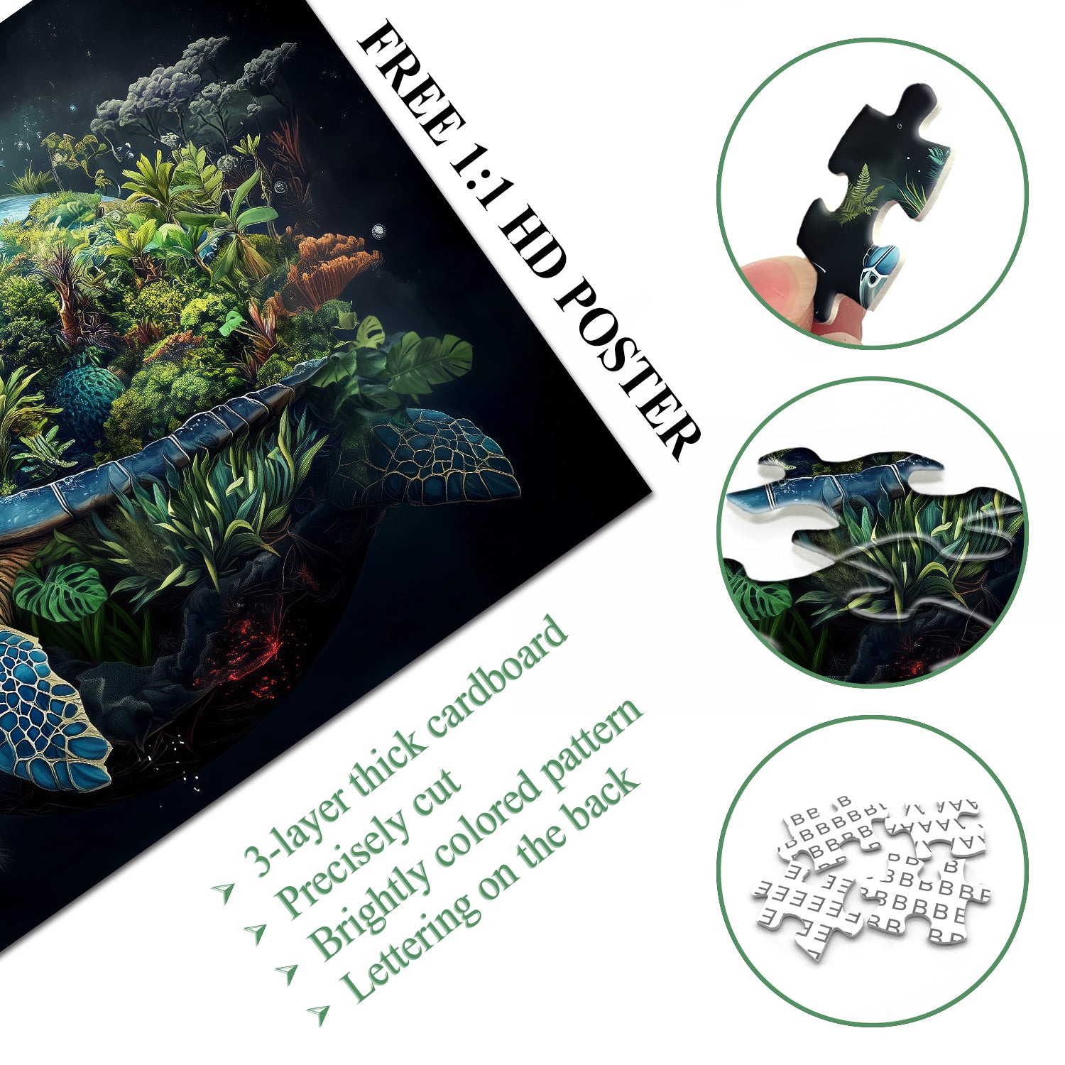Earth Turtle Jigsaw Puzzle 1000 Pieces