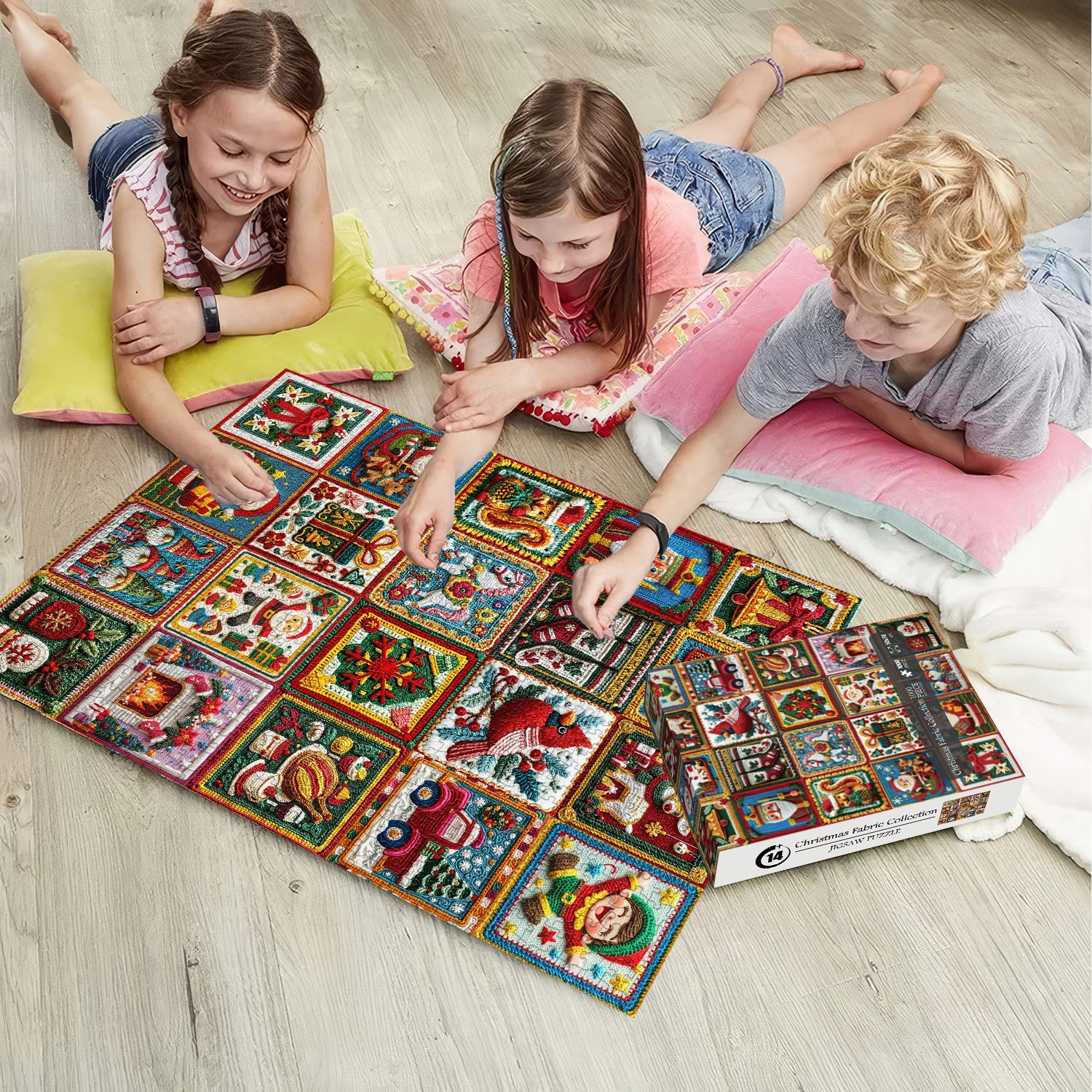 Christmas Fabric Collection Jigsaw Puzzle 1000 Pieces