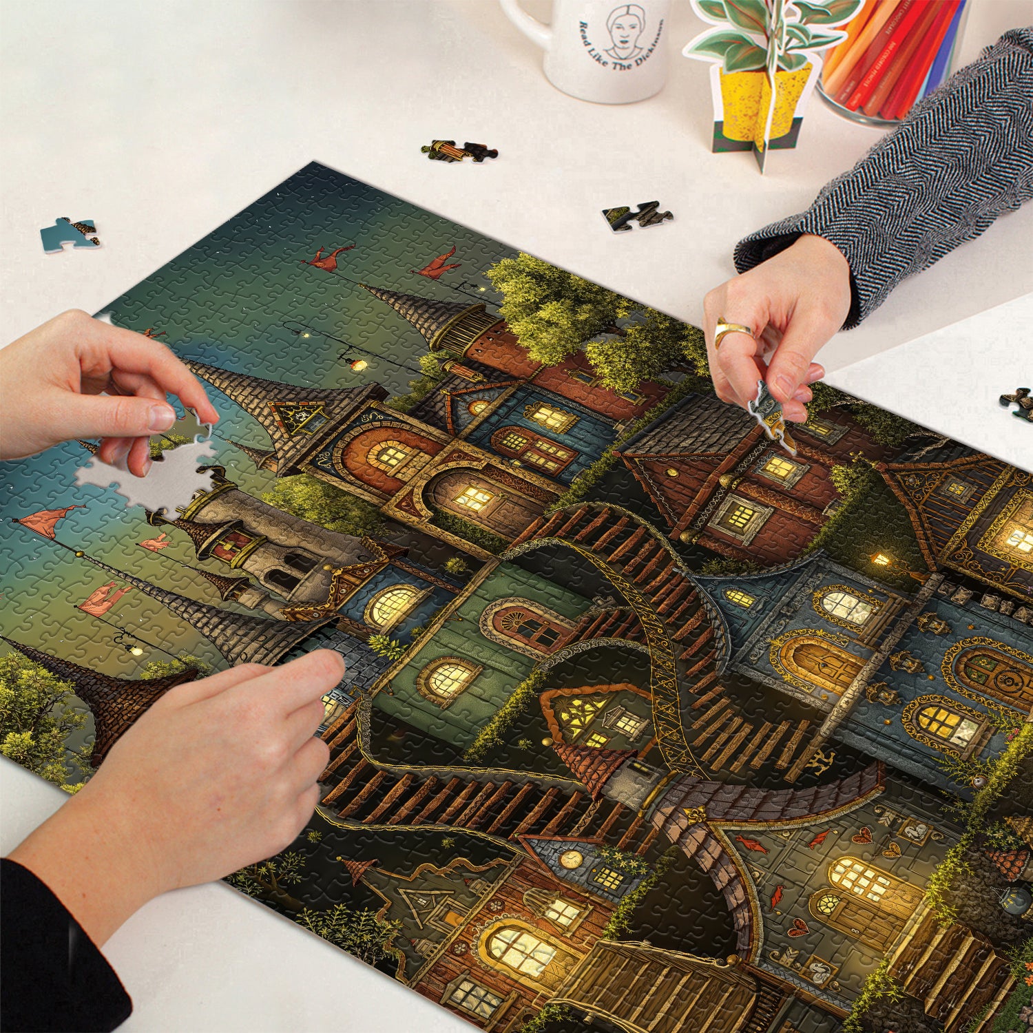 Candlelight Cottages Jigsaw Puzzle 1000 Pieces