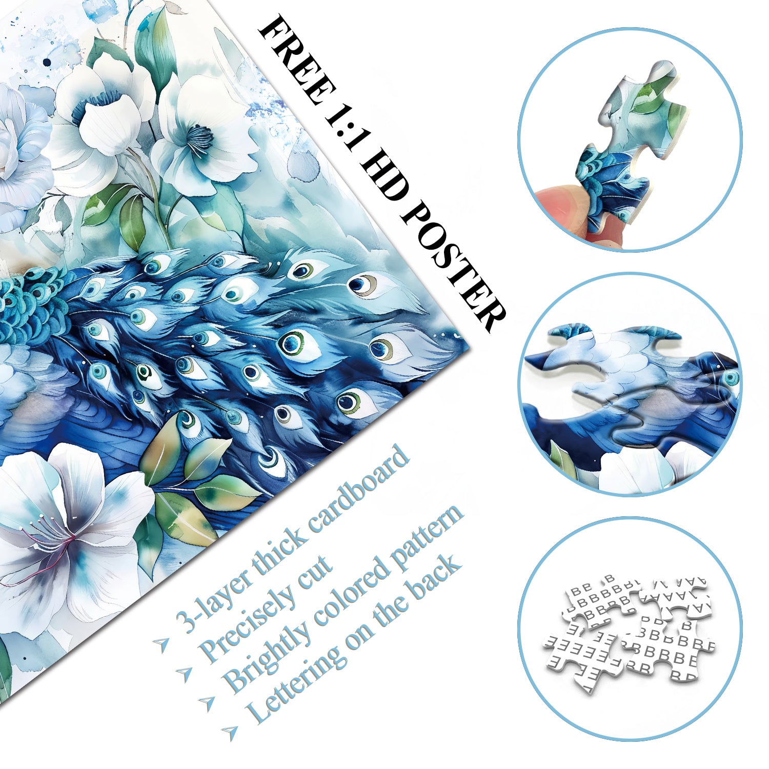 Art Peacock Jigsaw Puzzle 1000 Pieces