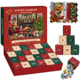 Accogliente puzzle di calendario dell'avvento natalizio 1000 pezzi