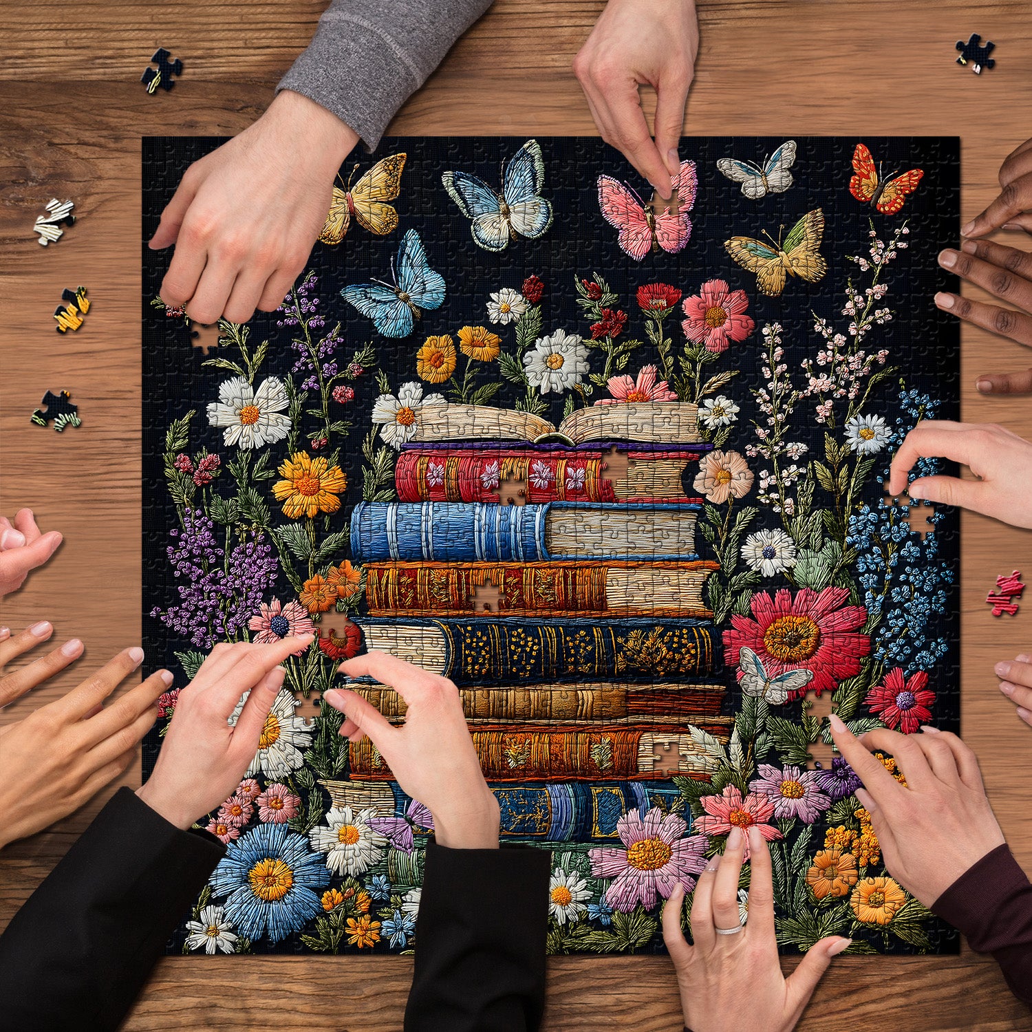 Blossoms & Pages Jigsaw Puzzle 1000 Pieces