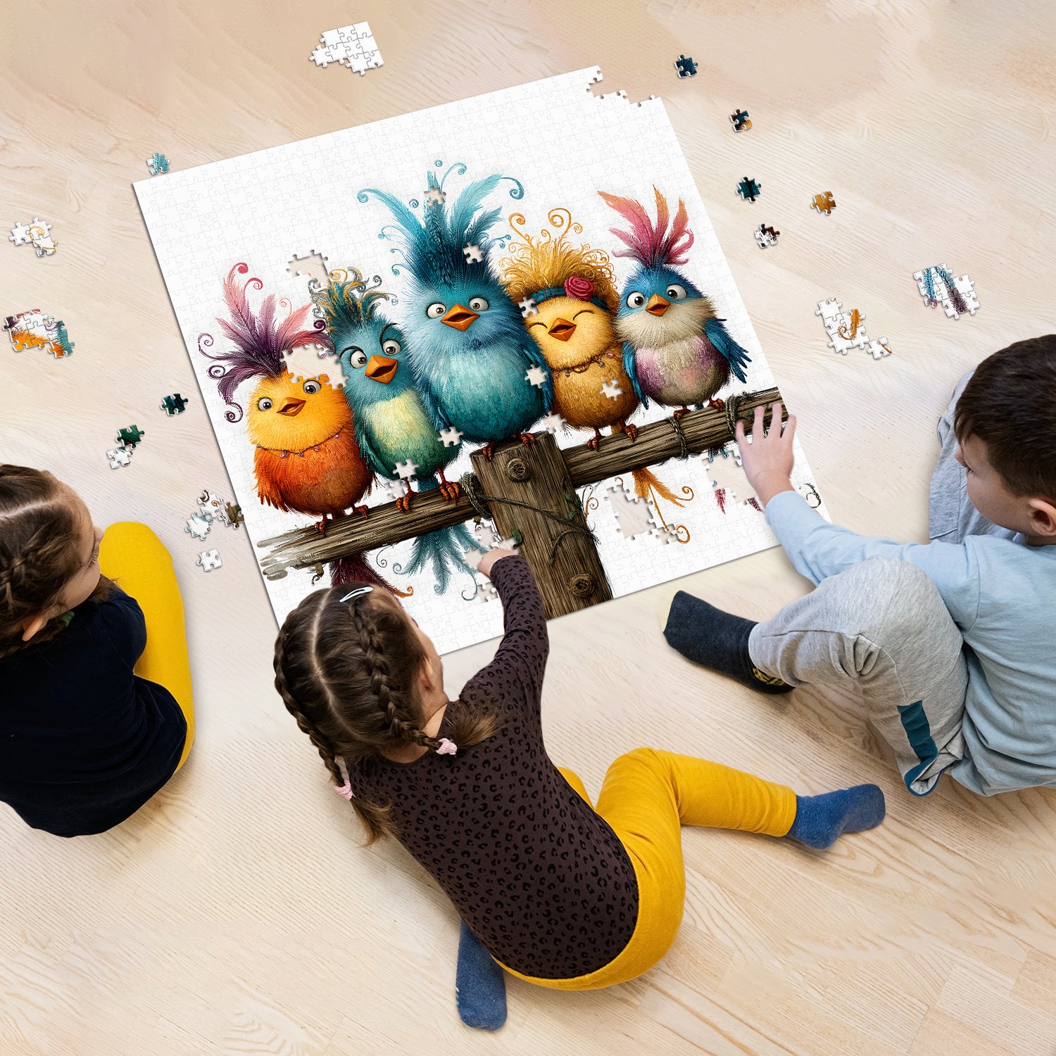 Cartoon Birds Jigsaw Puzzle 1000 Pieces