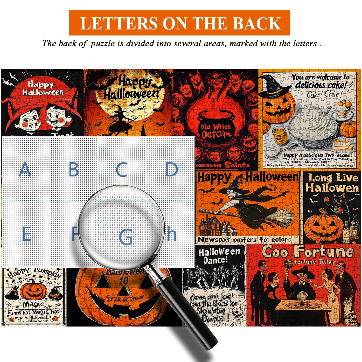 Halloween Retro Poster Puzzle 1000 Teile