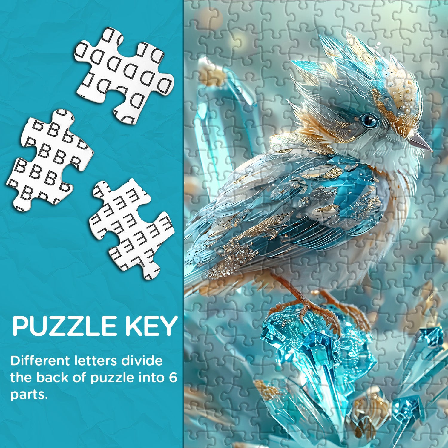 Crystal Feather Bird Jigsaw Puzzle 1000 Pieces