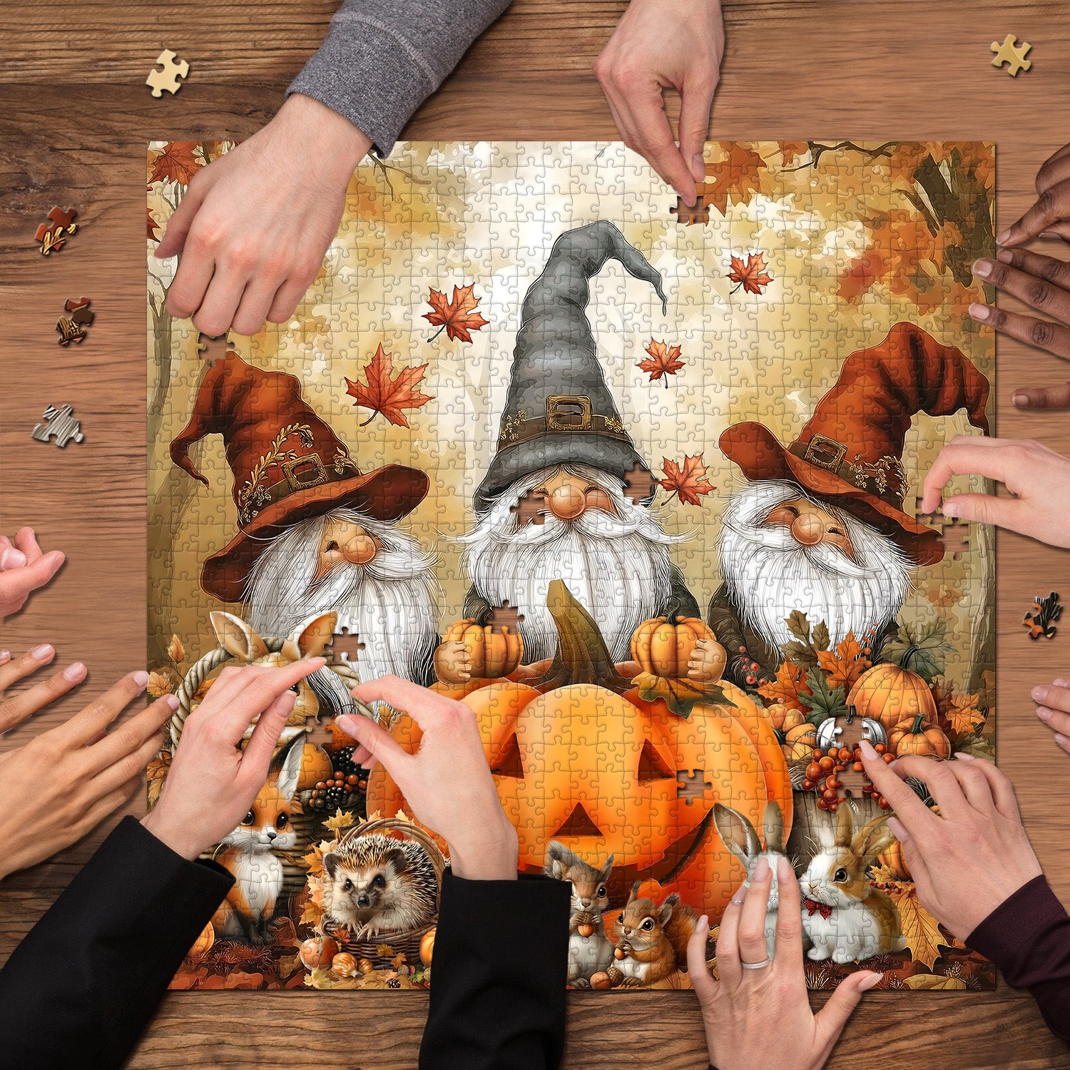 Gnome Harvest Party Jigsaw Puzzle 1000 Pieces
