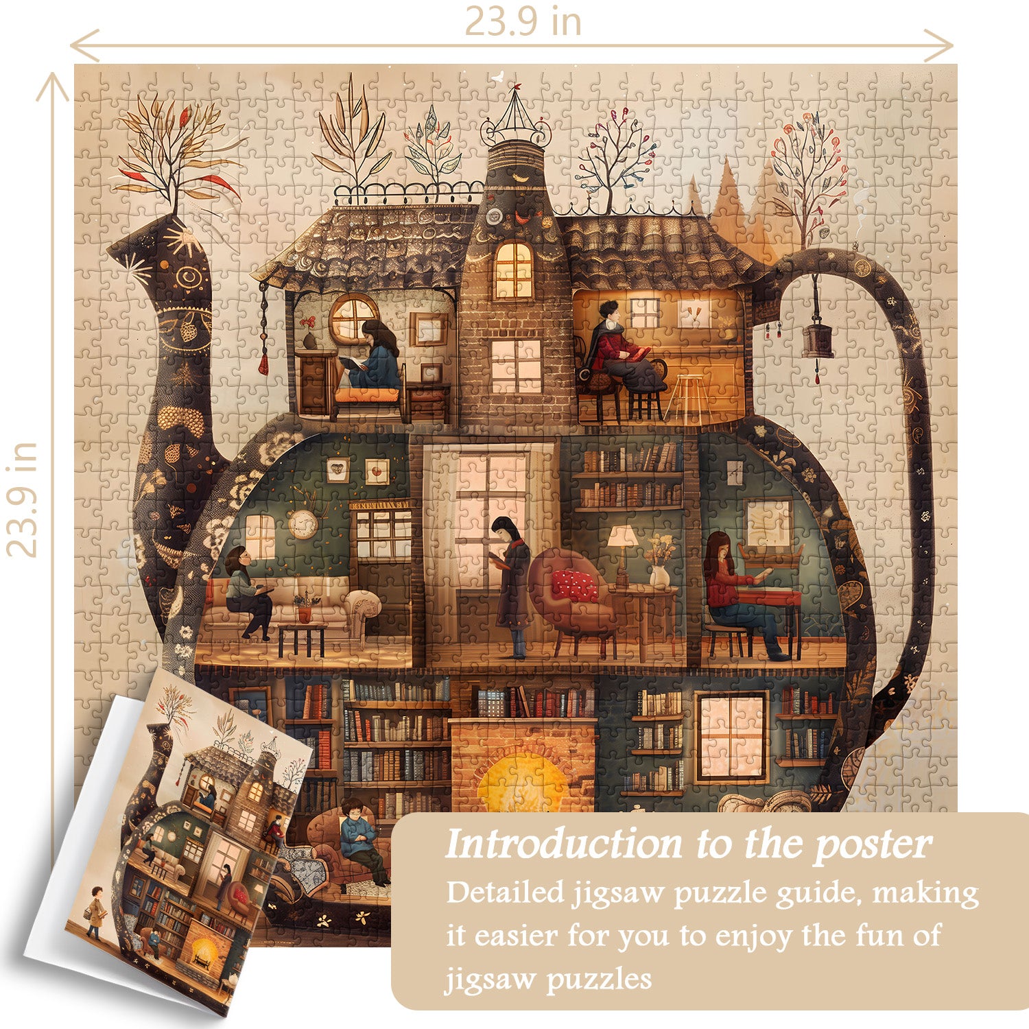 Teapot Library Jigsaw Puzzle 1000 Pieces