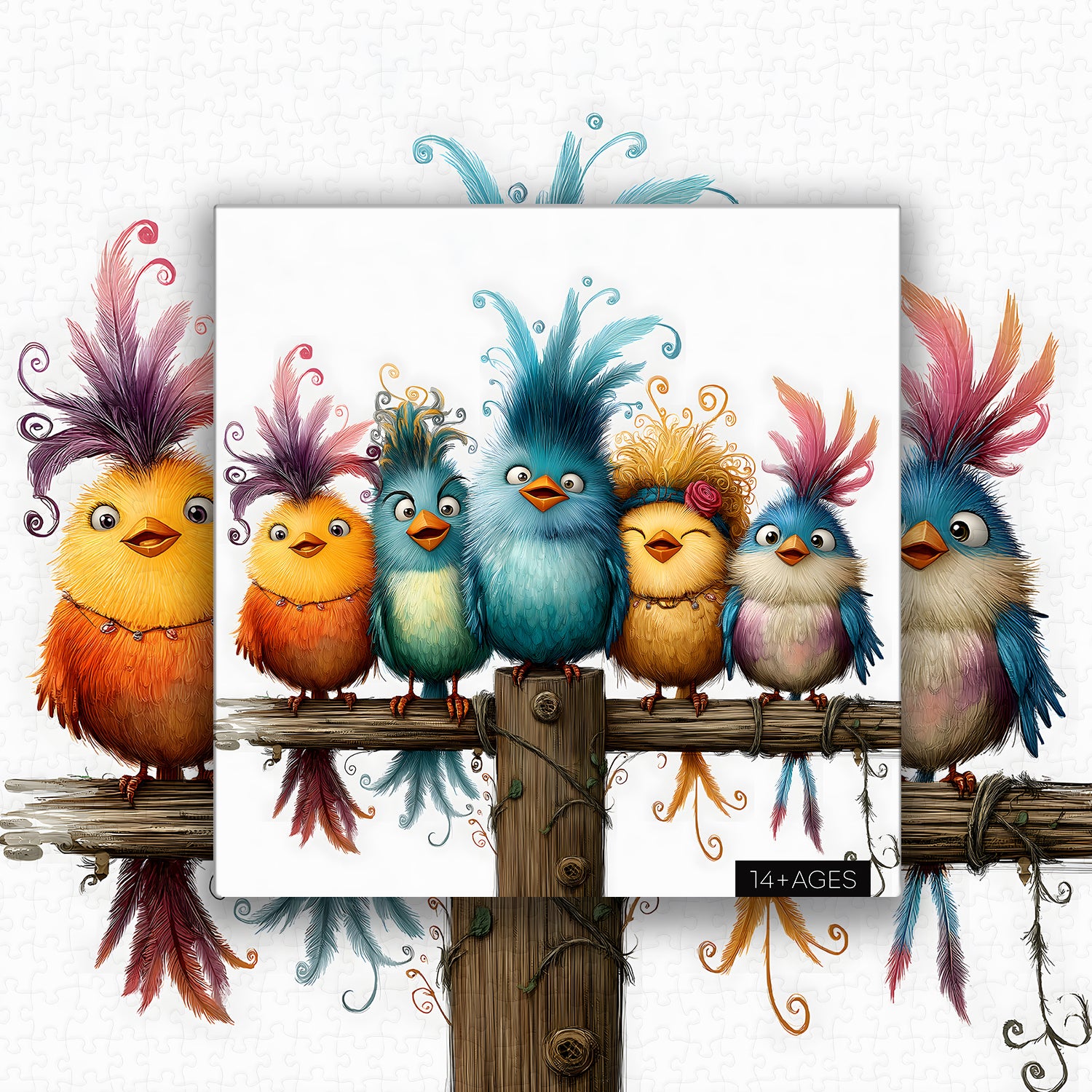 Cartoon Birds Jigsaw Puzzle 1000 Pieces