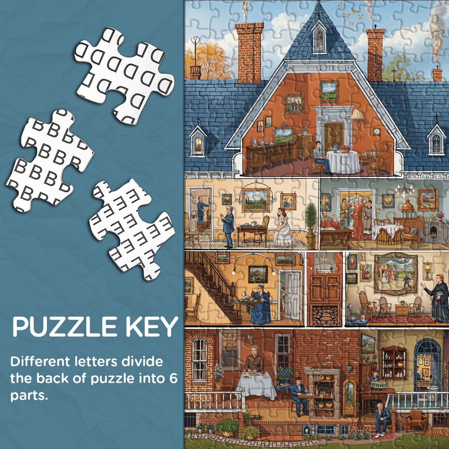 Autumn Retro Villa Jigsaw Puzzle 1000 Pieces