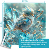 Crystal Feather Bird Jigsaw Puzzle 1000 Pieces