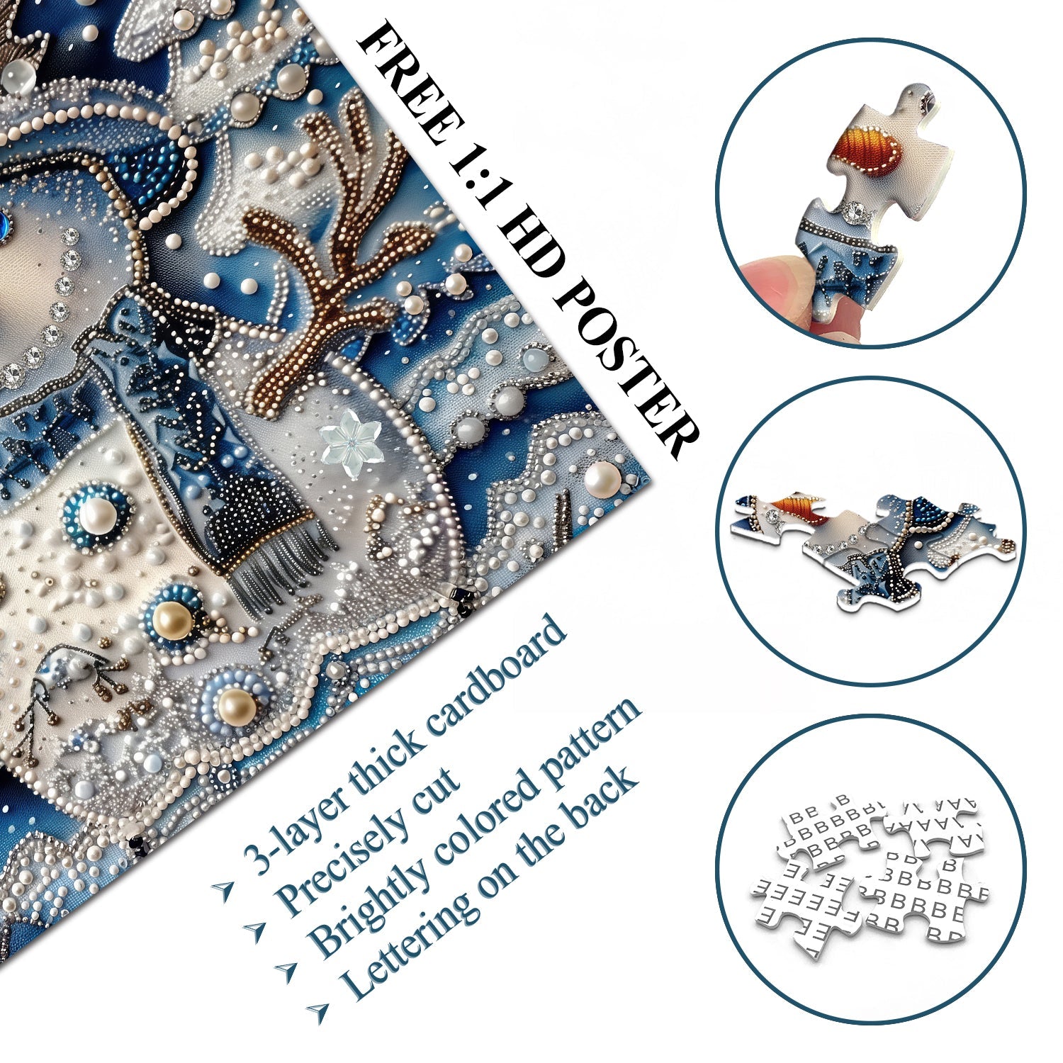Diamond Snowman Jigsaw Puzzle 1000 Pieces