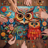 Blumeneulen -Puzzle 1000 Stücke