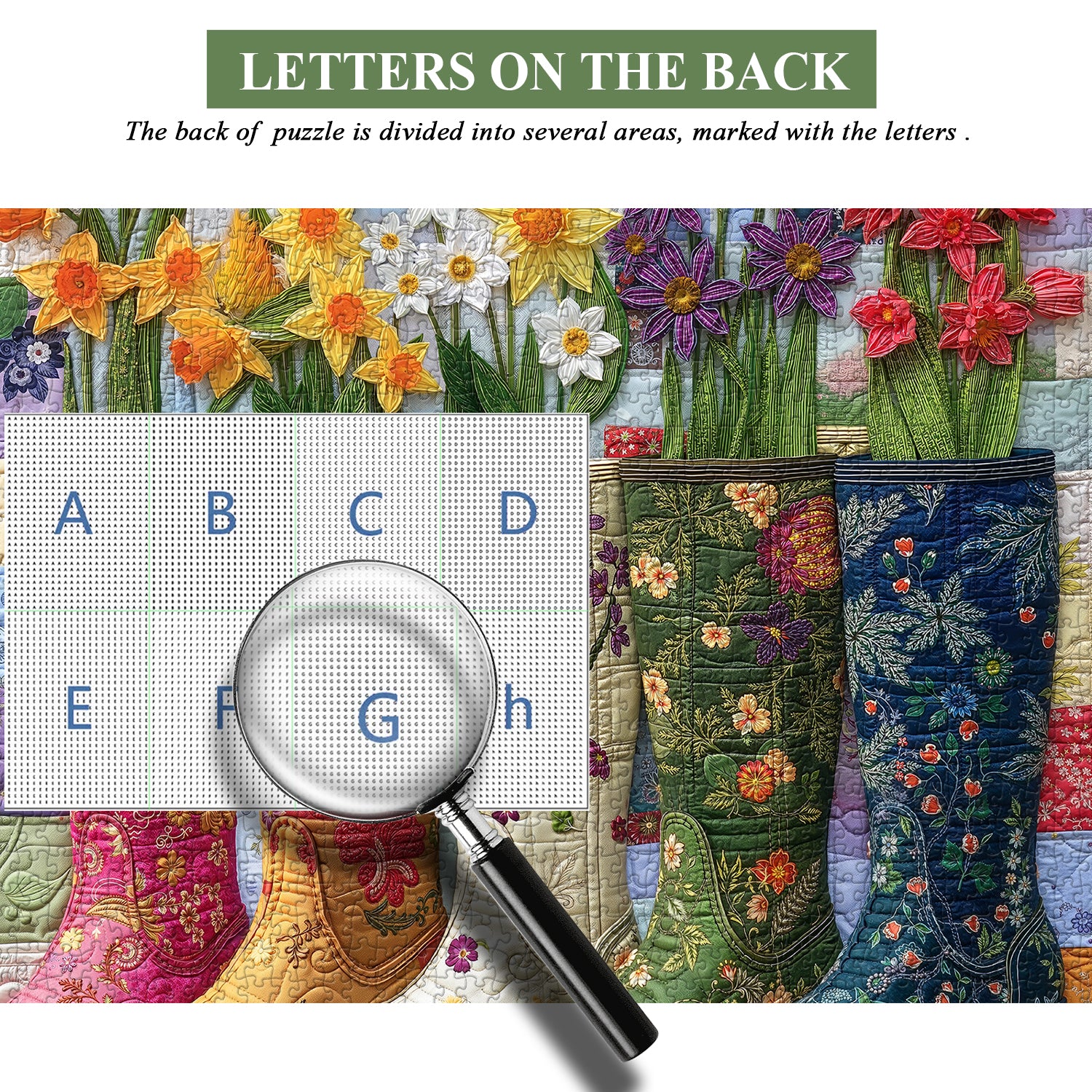 Floral Garden Boots Jigsaw Puzzle 1000 Pieces