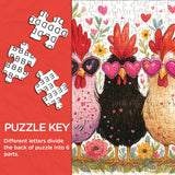 Heart Chicken Garden Jigsaw Puzzle 1000 Pieces