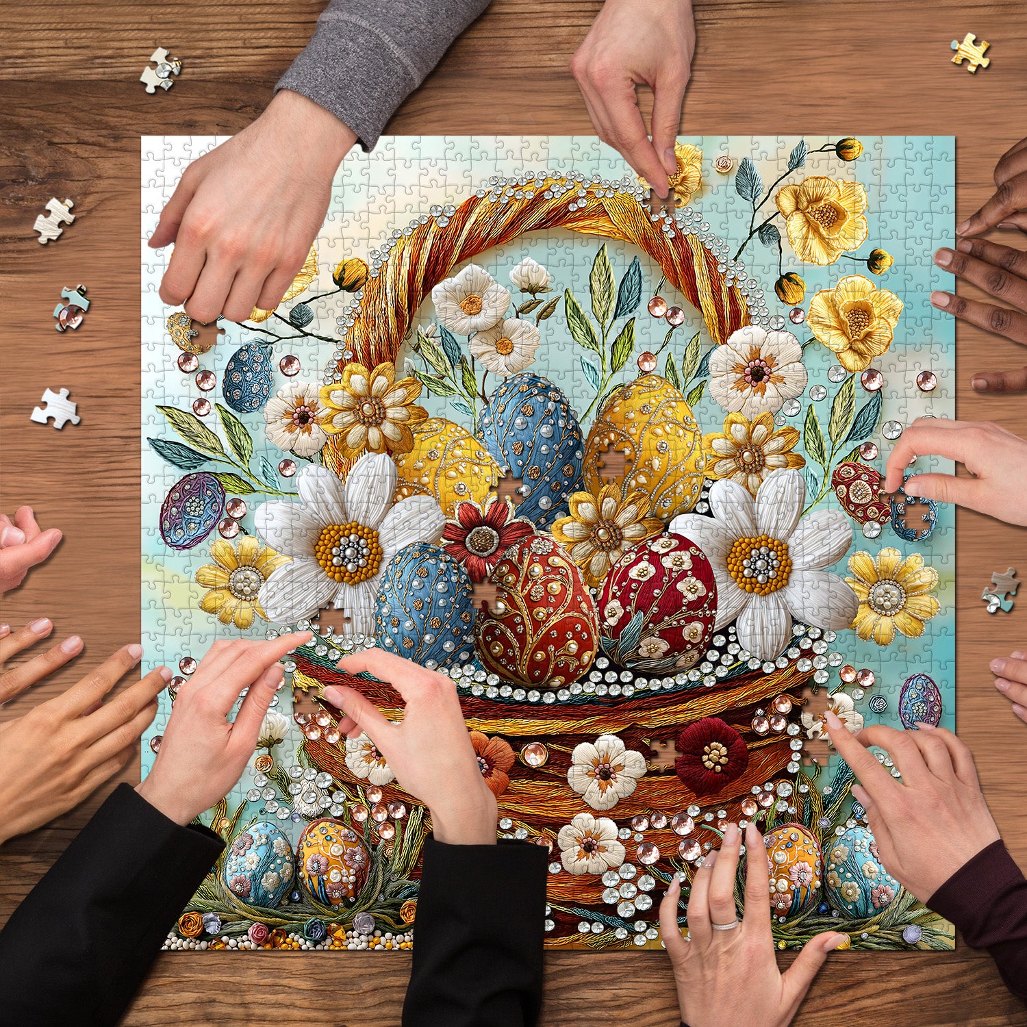 Ostereikorb -Puzzle 1000 Stücke