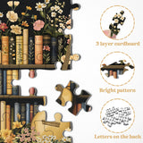 Wildblumen -Bücherregal -Puzzle 1000 Stücke
