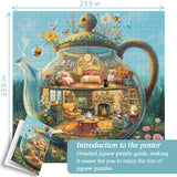 Glass Teapot House Jigsaw Puzzle 1000 Pieces