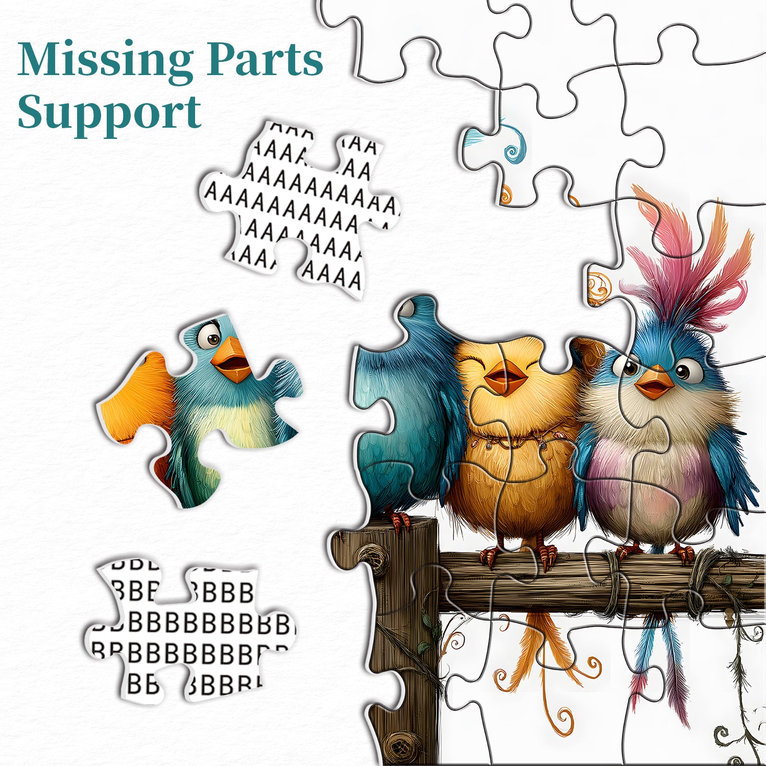 Cartoon Birds Jigsaw Puzzle 1000 Pieces
