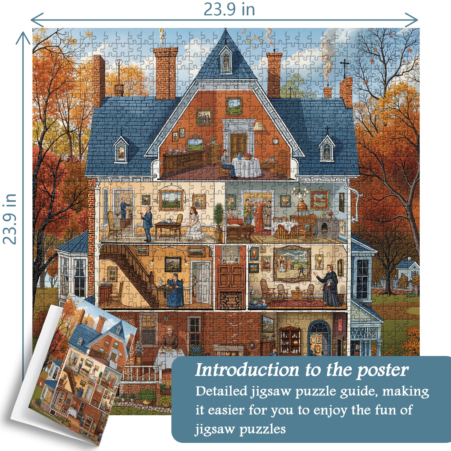 Autumn Retro Villa Jigsaw Puzzle 1000 Pieces