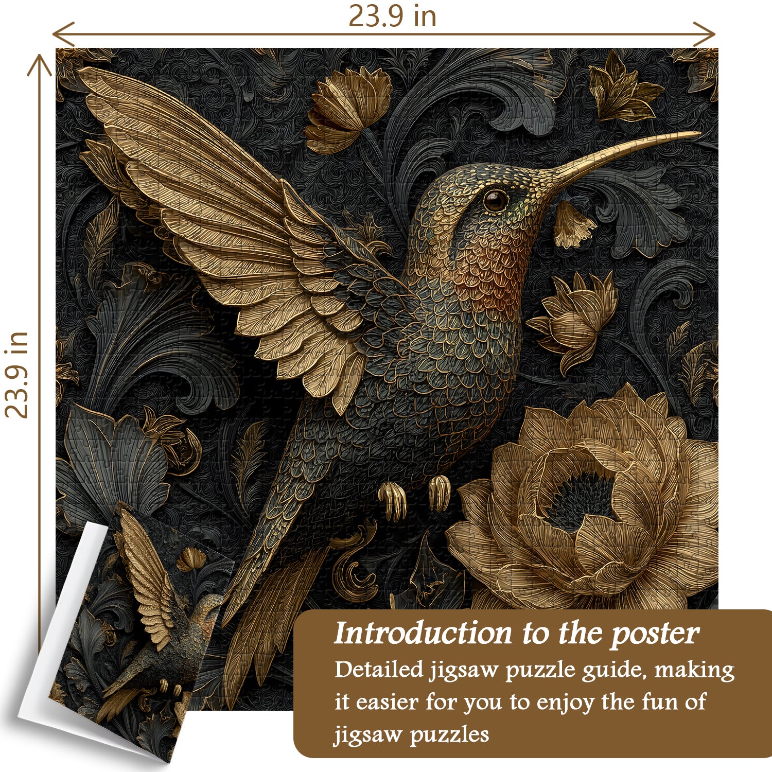 Golden Hummingbird Jigsaw Puzzle 1000 Pieces