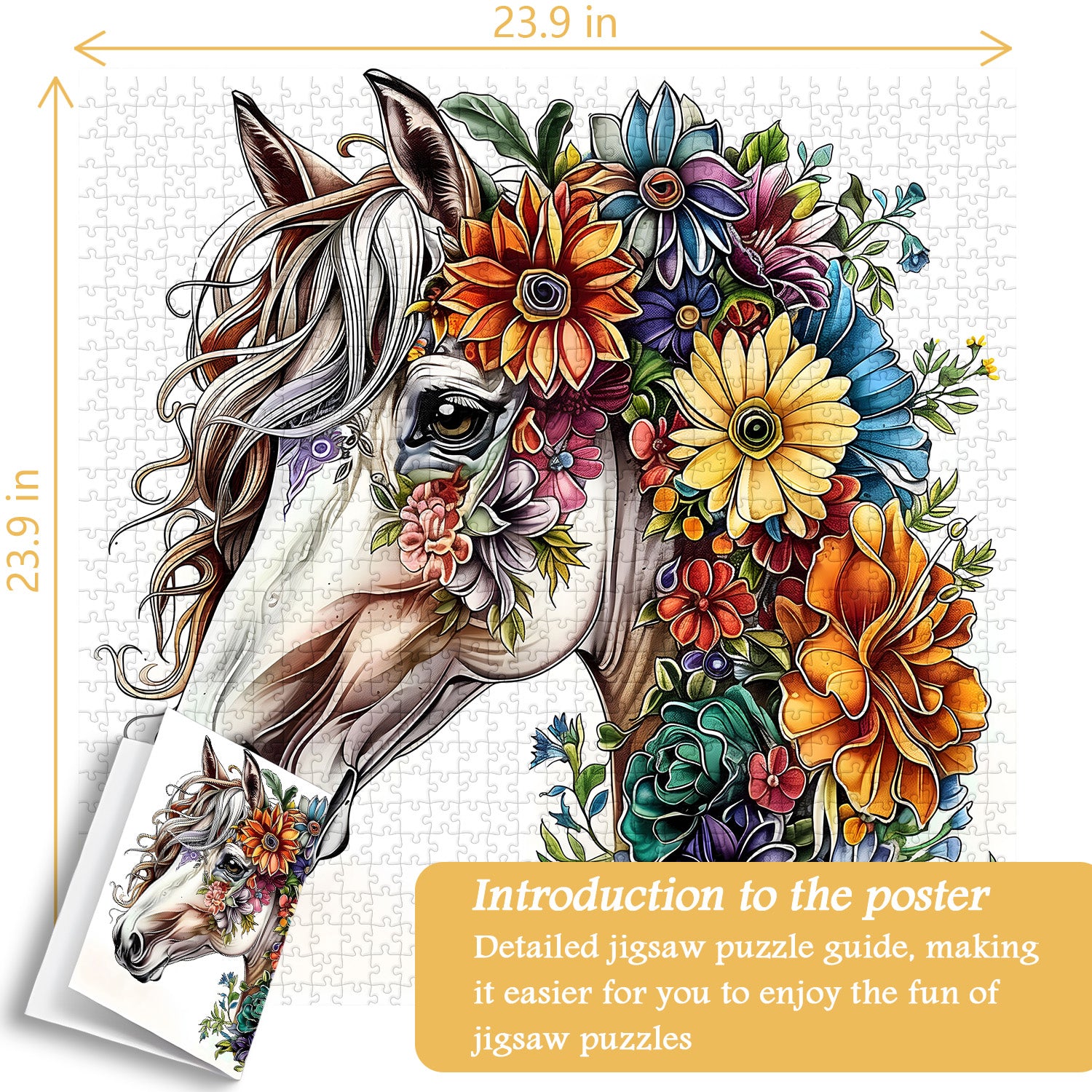 Blumenpferd Puzzle 1000 Stücke