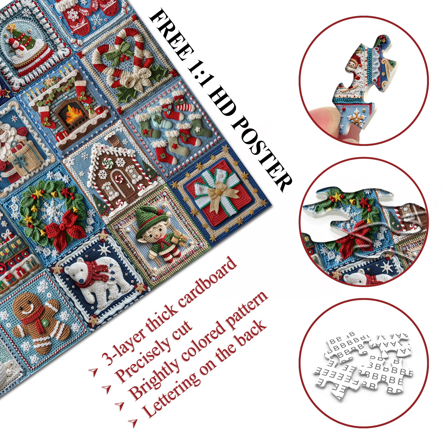 Blue Christmas Wonderland Jigsaw Puzzle 1000 Pieces