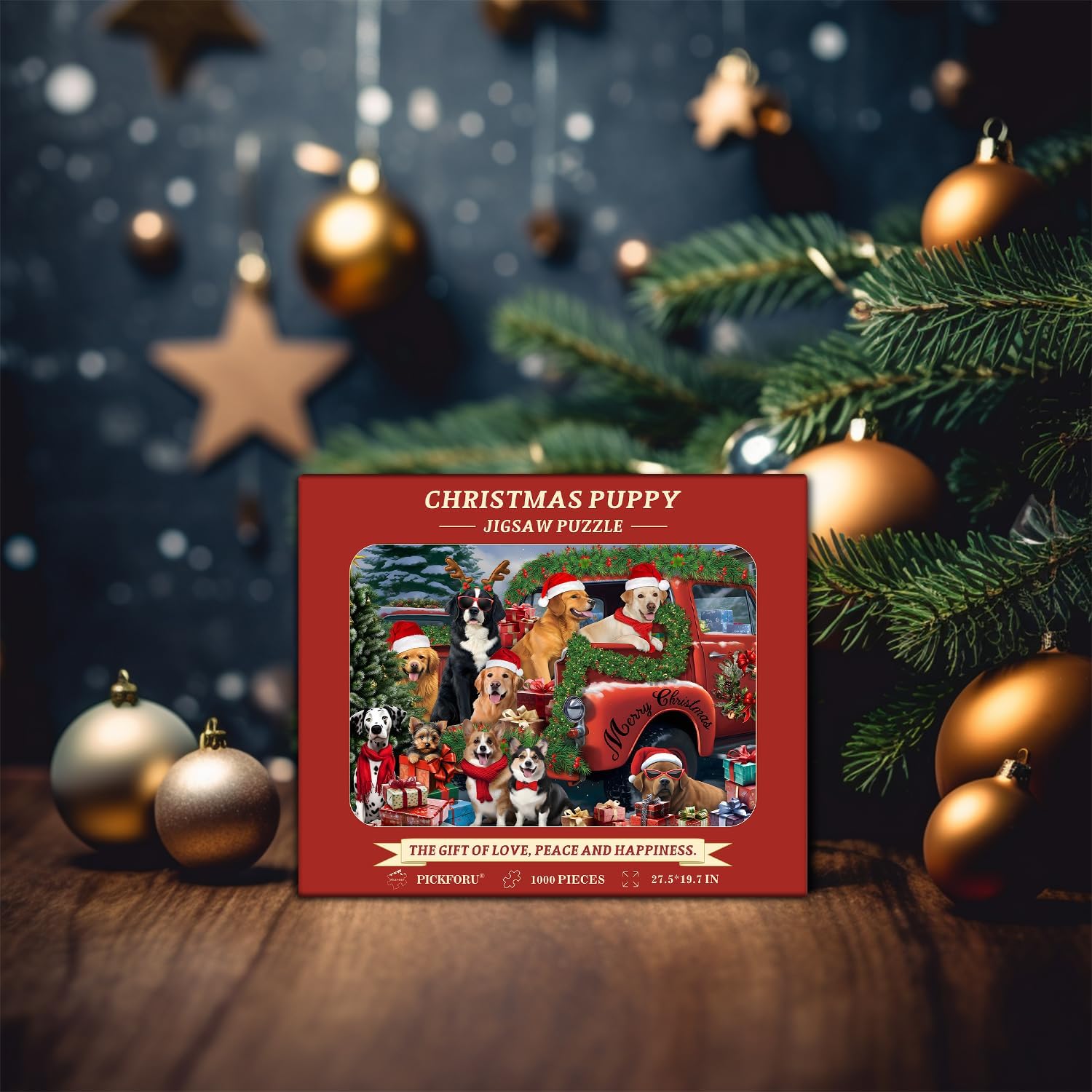 Christmas Puppy Jigsaw Puzzles 1000 Pieces