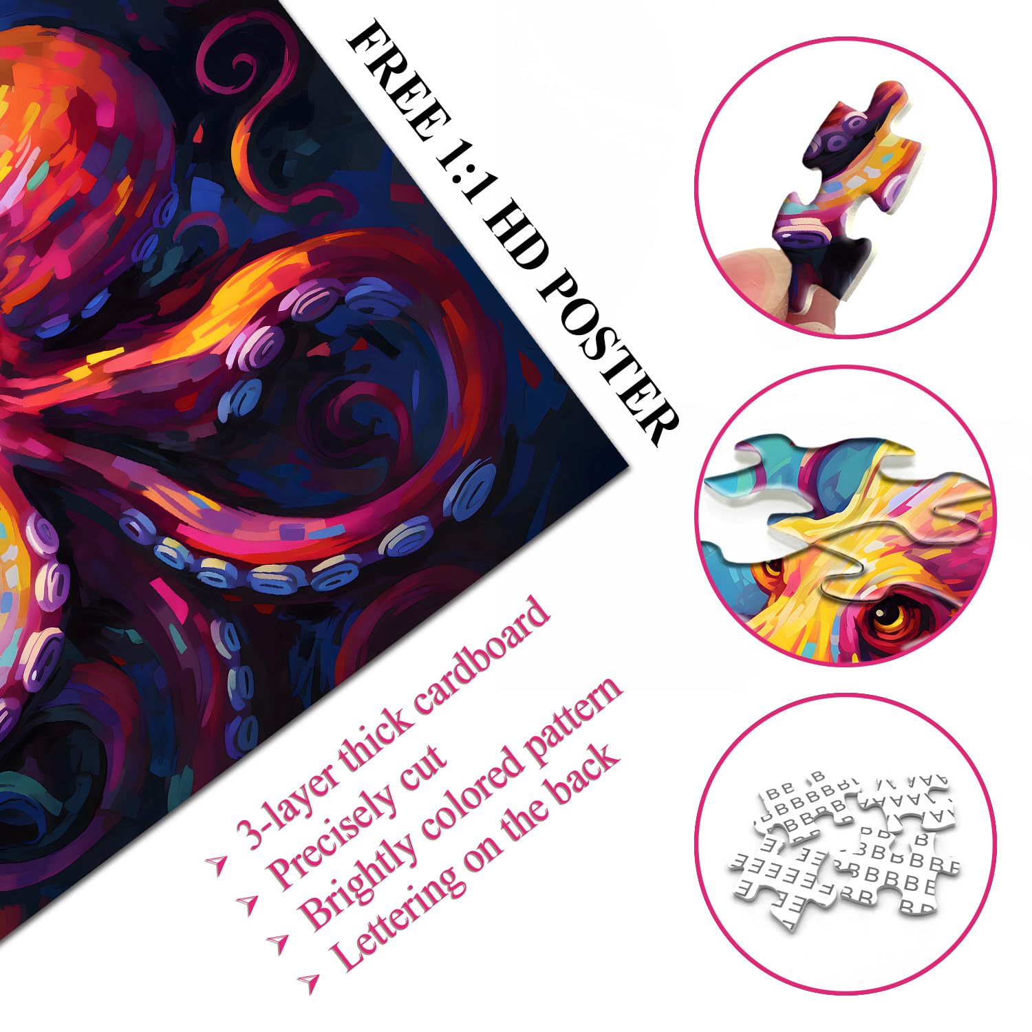 Octopus Art Jigsaw Puzzle 1000 Pieces