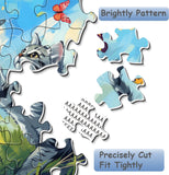 Gato persiguiendo a Butterfly Jigsaw Puzzle 1000 piezas