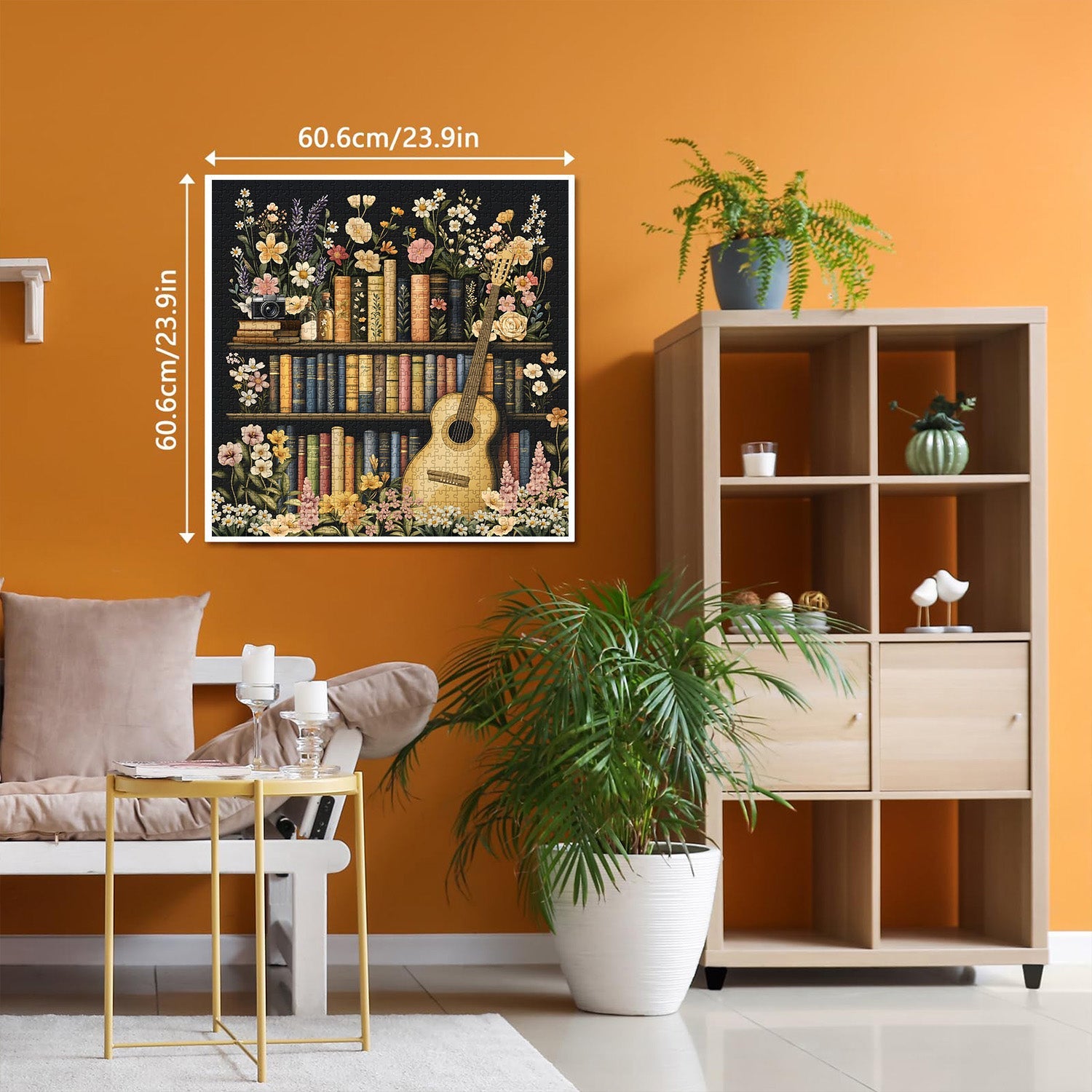 Wildblumen -Bücherregal -Puzzle 1000 Stücke